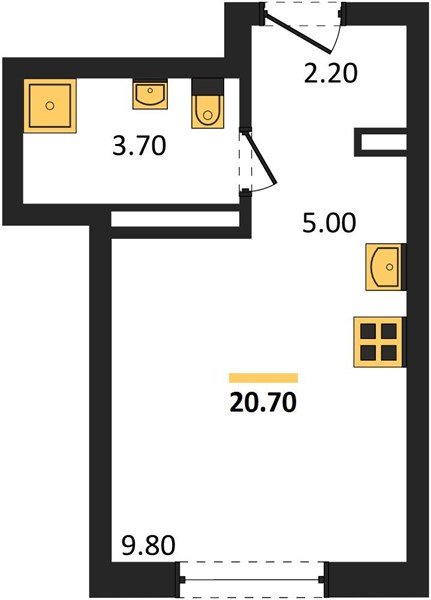 Фото №1: Студия 20 м² - Краснодар, мкр. Прикубанский внутригородской округ