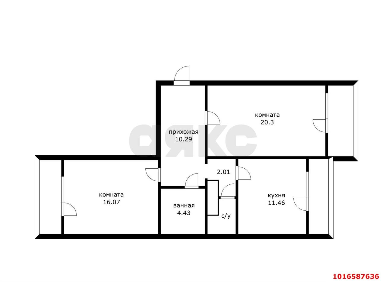 Фото №8: 2-комнатная квартира 75 м² - Краснодар, Карасунский внутригородской округ, мкр. Гидростроителей, ул. имени Невкипелого