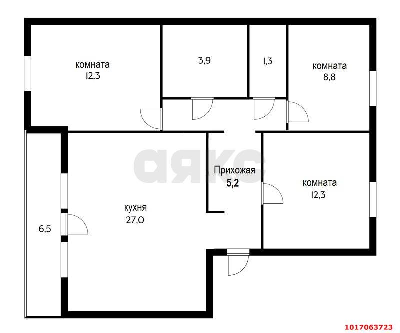 Фото №2: 3-комнатная квартира 75 м² - Краснодар, Прикубанский внутригородской округ, мкр. Славянский, ул. Азовская, 5