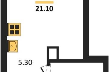 Фото №1: Студия 21 м² - Краснодар, мкр. Прикубанский внутригородской округ, 