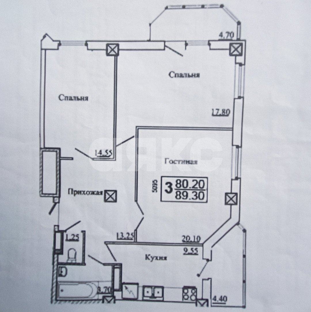 Фото №18: 3-комнатная квартира 90 м² - Батайск, мкр. жилой комплекс Донские Просторы, ул. Огородная, 84к1