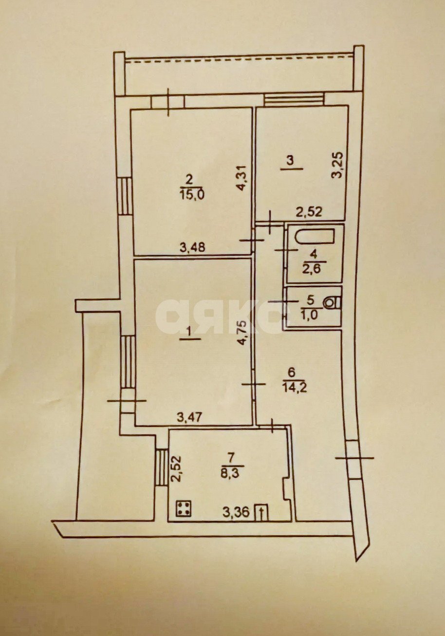 Фото №21: 3-комнатная квартира 65 м² - Батайск, мкр. Северный, ул. Северный Массив, 12
