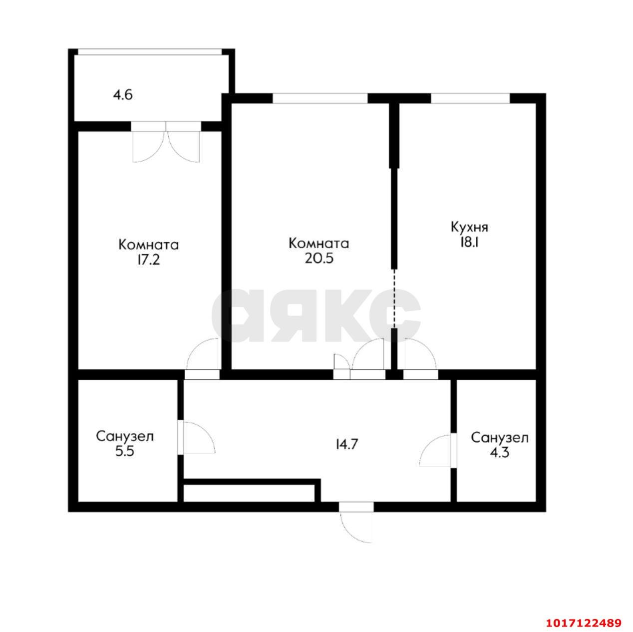 Фото №2: 2-комнатная квартира 90 м² - Краснодар, Западный внутригородской округ, Фестивальный, мкр. жилой комплекс Триумф, ул. имени П.М. Гаврилова, 27/1