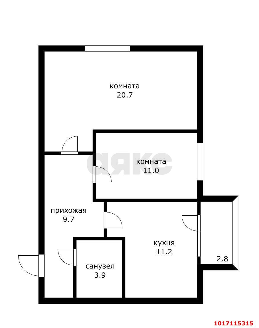 Фото №16: 2-комнатная квартира 60 м² - Краснодар, Центральный внутригородской округ, мкр. Табачная Фабрика, ул. Серова, 50
