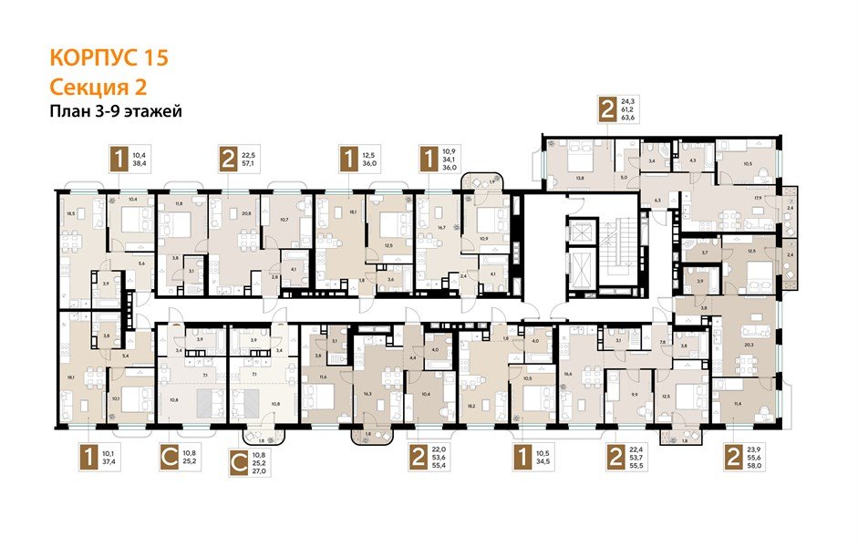 Фото №8: 1-комнатная квартира 38 м² - Краснодар, мкр. Прикубанский внутригородской округ