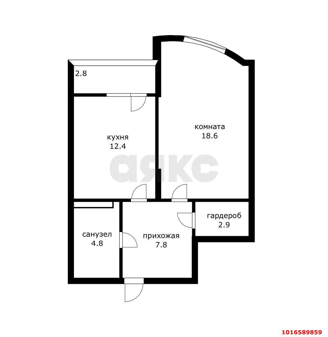 Фото №14: 1-комнатная квартира 49 м² - Краснодар, Карасунский внутригородской округ, Гидростроителей, мкр. ЖК Речной Бриз, ул. Парусная, 10к2