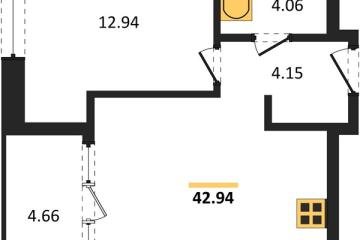 Фото №1: 1-комнатная квартира 42 м² - Краснодар, мкр. жилой квартал Патрики, 