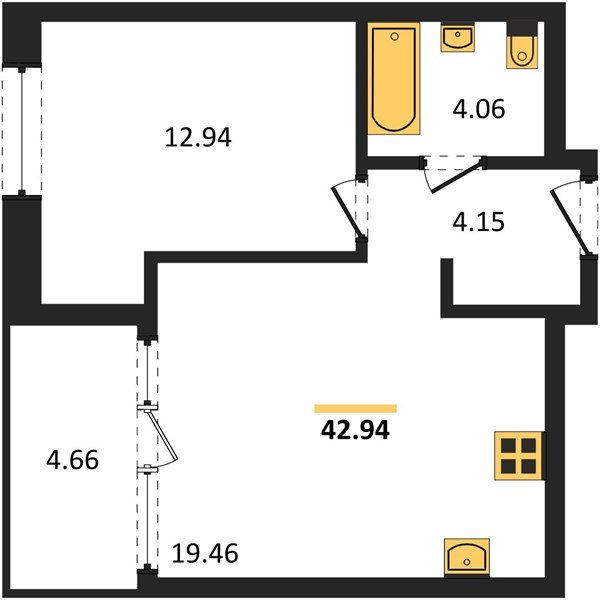 Фото №1: 1-комнатная квартира 42 м² - Краснодар, Карасунский внутригородской округ, Хлопчато-бумажный Комбинат, мкр. жилой квартал Патрики