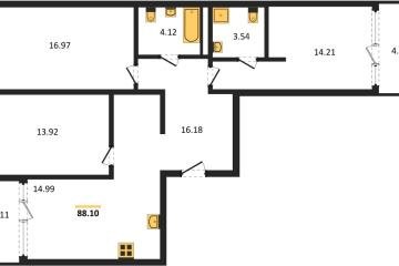 Фото №1: 3-комнатная квартира 88 м² - Краснодар, мкр. жилой квартал Патрики, 