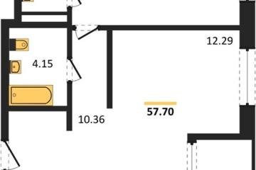 Фото №1: 2-комнатная квартира 57 м² - Краснодар, мкр. жилой квартал Патрики,