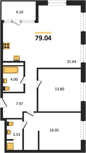 Фото №1: 2-комнатная квартира 79 м² - Краснодар, Карасунский внутригородской округ, Хлопчато-бумажный Комбинат, мкр. жилой квартал Патрики