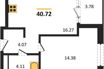Фото №1: 1-комнатная квартира 40 м² - Краснодар, мкр. жилой квартал Патрики,