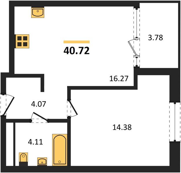 Фото №1: 1-комнатная квартира 40 м² - Краснодар, Карасунский внутригородской округ, Хлопчато-бумажный Комбинат, мкр. жилой квартал Патрики