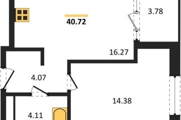 Фото №1: 1-комнатная квартира 40 м² - Краснодар, мкр. жилой квартал Патрики,
