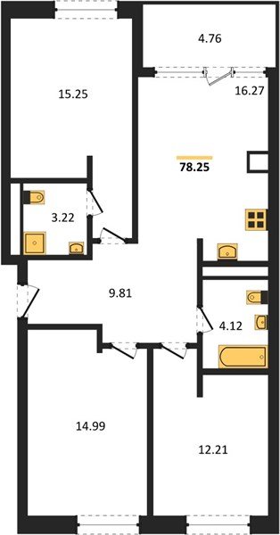 Фото №1: 3-комнатная квартира 78 м² - Краснодар, Карасунский внутригородской округ, Хлопчато-бумажный Комбинат, мкр. жилой квартал Патрики