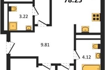 Фото №1: 3-комнатная квартира 78 м² - Краснодар, мкр. жилой квартал Патрики, 