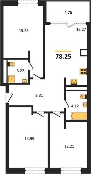 Фото №1: 3-комнатная квартира 78 м² - Краснодар, Карасунский внутригородской округ, Хлопчато-бумажный Комбинат, мкр. жилой квартал Патрики