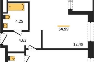 Фото №1: 2-комнатная квартира 54 м² - Краснодар, мкр. жилой квартал Патрики,