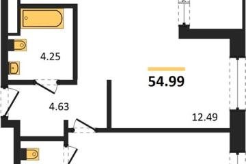 Фото №1: 2-комнатная квартира 54 м² - Краснодар, мкр. жилой квартал Патрики,