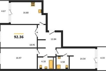 Фото №1: 3-комнатная квартира 92 м² - Краснодар, мкр. жилой квартал Патрики, 