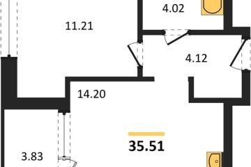 Фото №1: 1-комнатная квартира 35 м² - Краснодар, мкр. жилой квартал Патрики, 