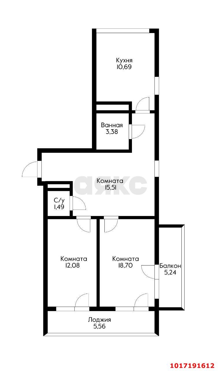 Фото №16: 2-комнатная квартира 73 м² - Краснодар, Карасунский внутригородской округ, мкр. жилой комплекс Восход, ул. Гидростроителей, 57