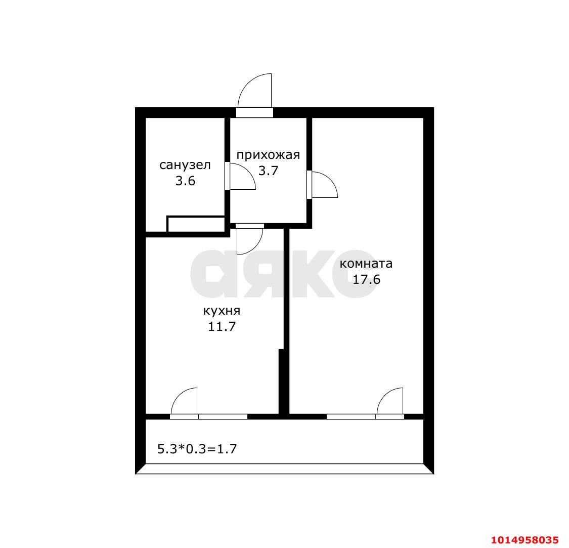 Фото №4: 1-комнатная квартира 37 м² - Краснодар, Прикубанский внутригородской округ, мкр. жилой комплекс Дыхание, ул. Лётчика Позднякова, 2к19