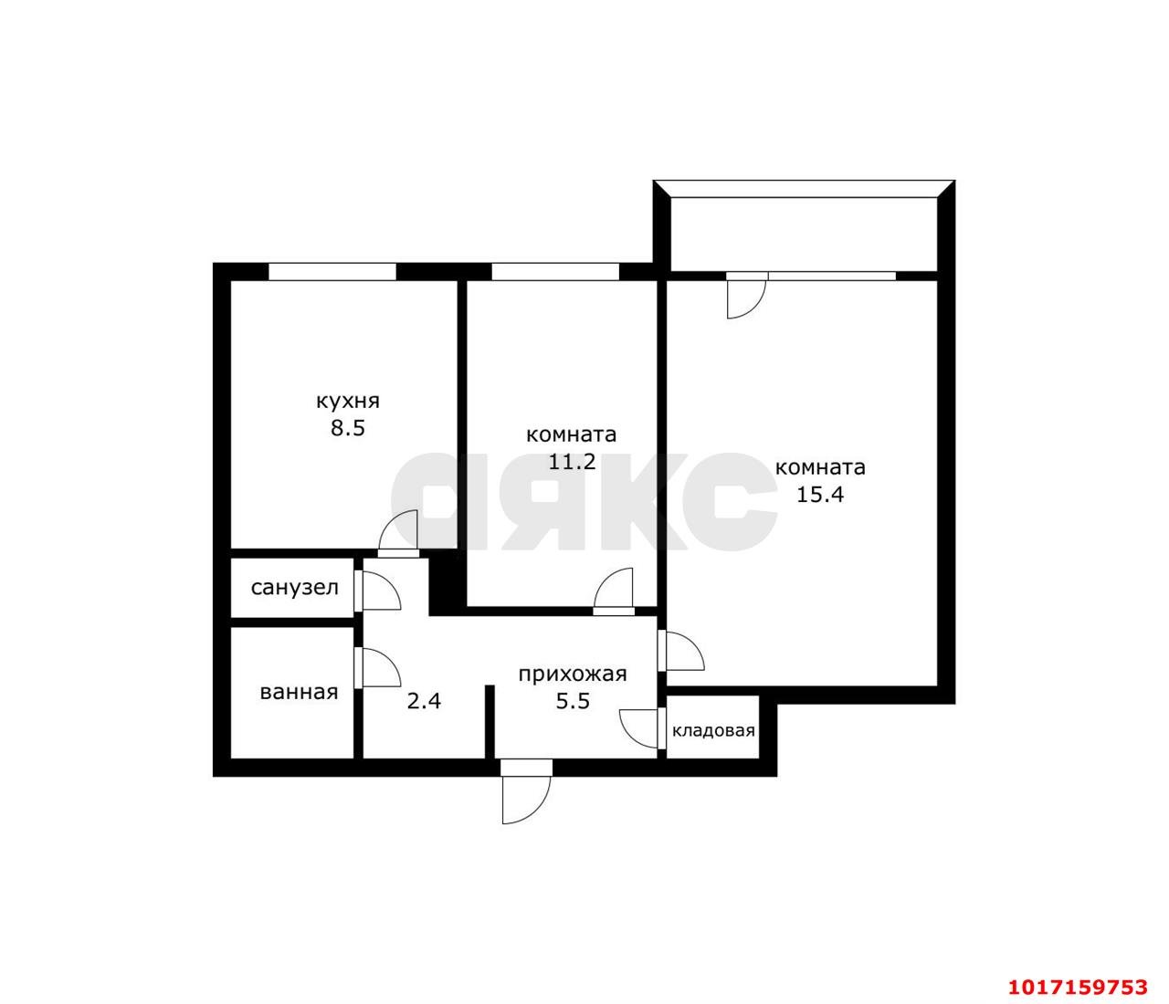 Фото №2: 2-комнатная квартира 50 м² - Краснодар, Прикубанский внутригородской округ, мкр. Завод Измерительных Приборов