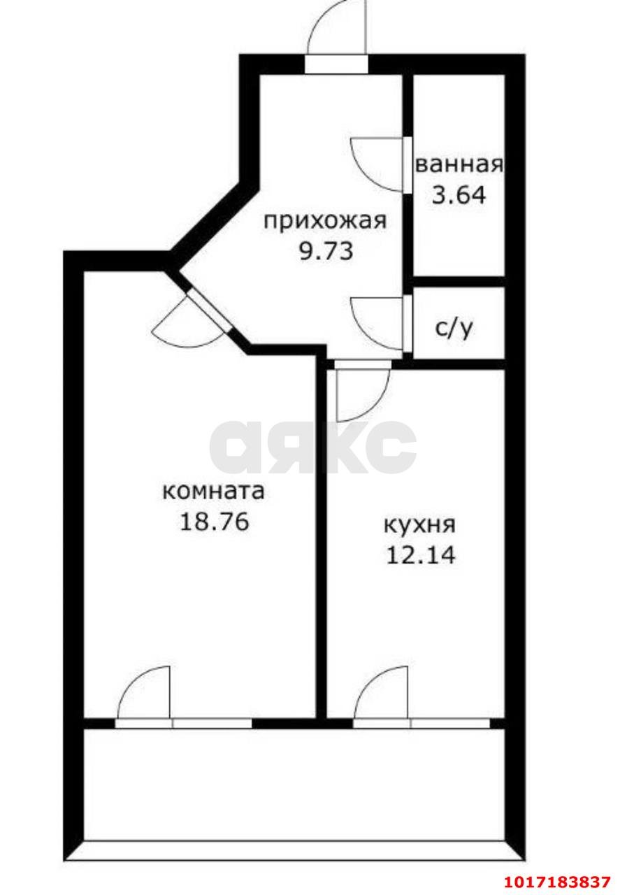 Фото №17: 1-комнатная квартира 45 м² - Краснодар, Карасунский внутригородской округ, мкр. Гидростроителей, ул. имени Игнатова, 2