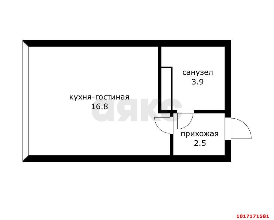Фото №9: Студия 24 м² - Краснодар, Прикубанский внутригородской округ, мкр. жилой комплекс Самолёт-6, ул. Ивана Беличенко, 92
