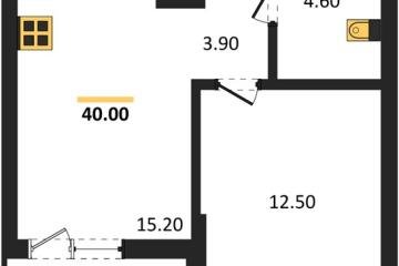 Фото №1: 1-комнатная квартира 40 м² - Краснодар, мкр. Прикубанский внутригородской округ, 