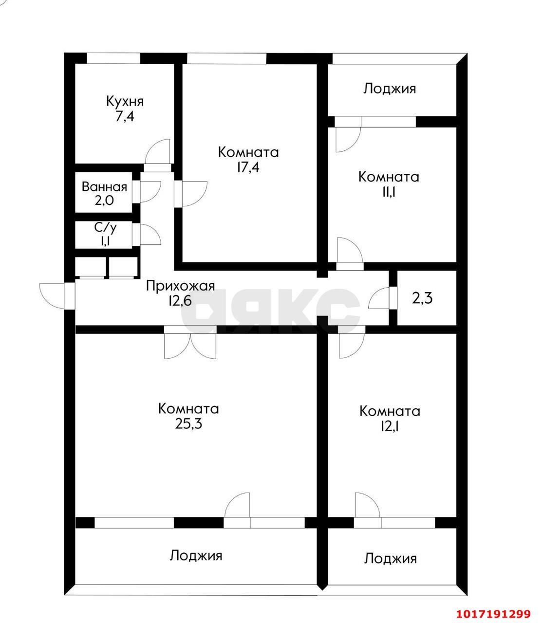 Фото №5: 4-комнатная квартира 112 м² - Краснодар, Центральный внутригородской округ, мкр. Табачная Фабрика, ул. Московская, 2к1