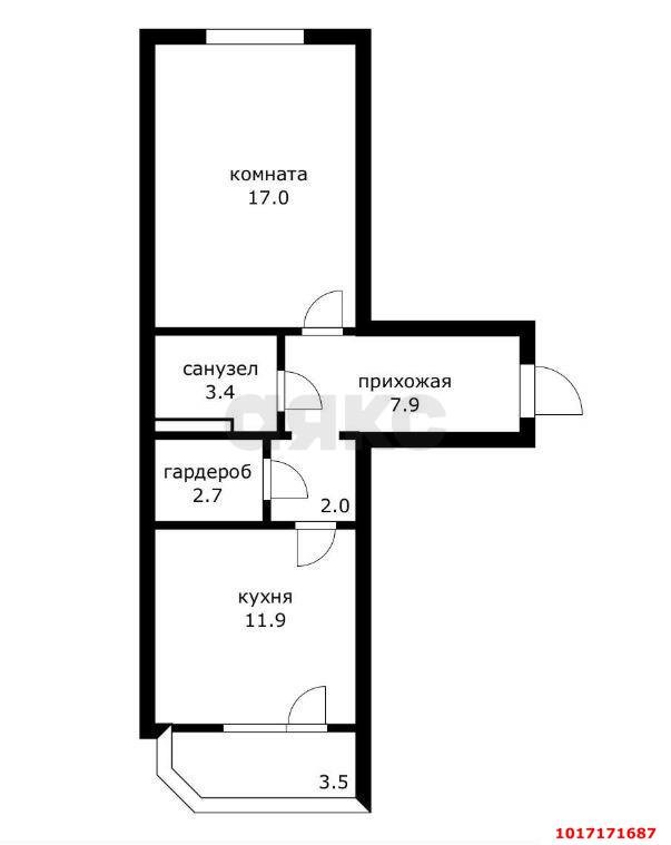 Фото №2: 1-комнатная квартира 48 м² - Краснодар, Прикубанский внутригородской округ, мкр. Московский, ул. им. Артюшкова В.Д., 15