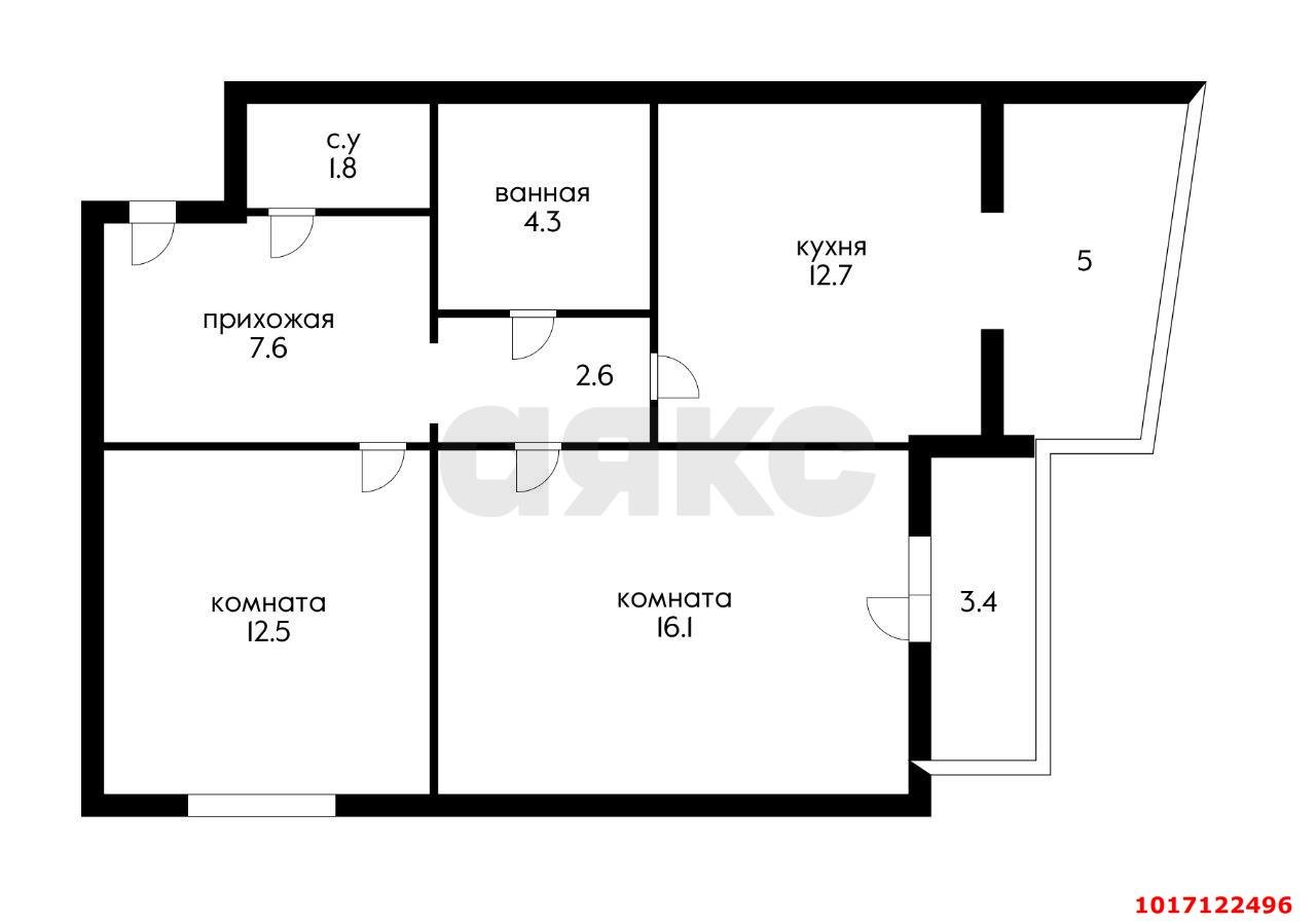 Фото №16: 2-комнатная квартира 65 м² - Краснодар, Прикубанский внутригородской округ, мкр. Новый, ул. Высотная, 7