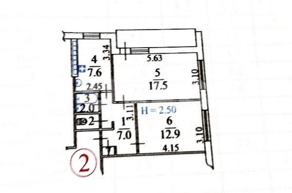 Фото №16: 2-комнатная квартира 51 м² - Мариуполь, Левобережный, Азовский, мкр. квартал № 278, пр-кт Ленинградский, 37