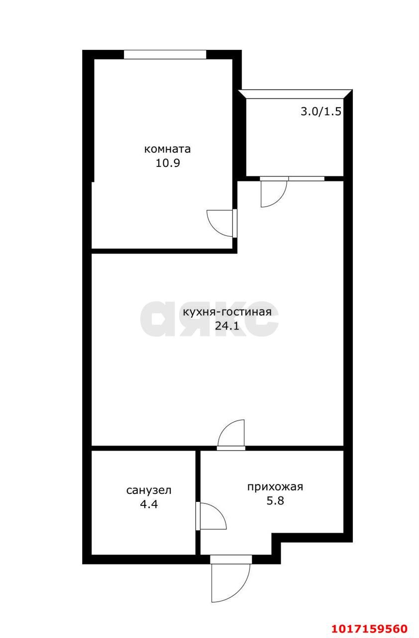 Фото №15: 1-комнатная квартира 49 м² - Краснодар, Карасунский внутригородской округ, ЖК Спортивный Парк, ж/р Новознаменский, ул. Войсковая, 4к3