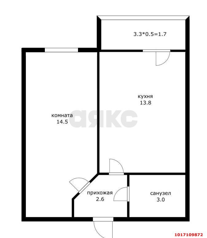 Фото №7: 1-комнатная квартира 33 м² - Новая Адыгея, мкр. жилой комплекс Мега, ул. Бжегокайская, 90/3к3
