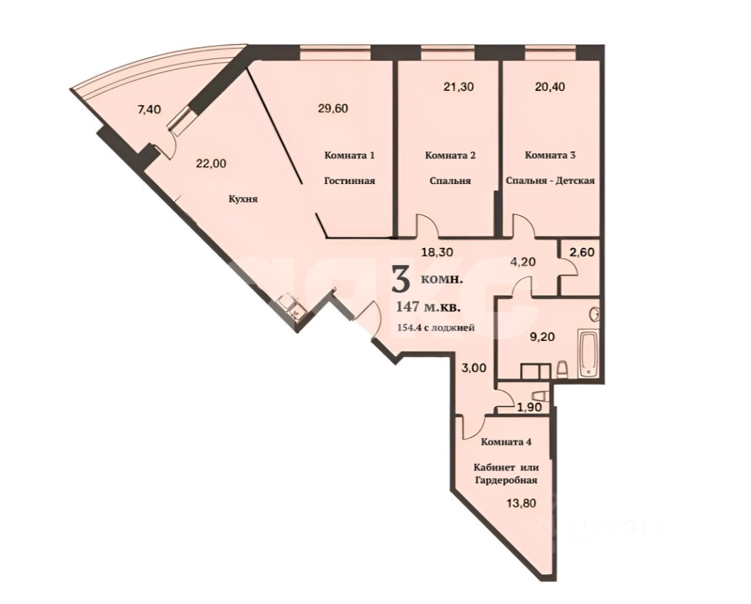 Фото №24: 3-комнатная квартира 155 м² - Реутов, мкр. 6А, ул. Реутовских Ополченцев, 6