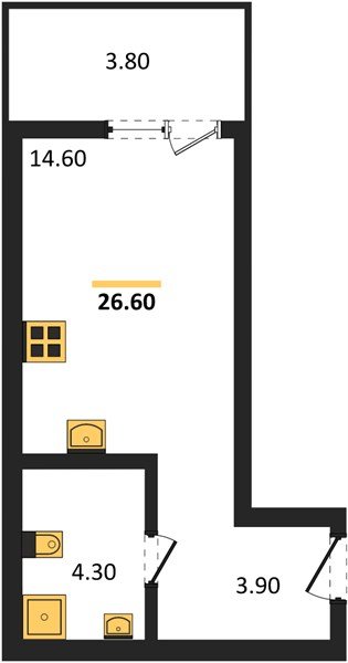 Фото №1: Студия 26 м² - Краснодар, мкр. Прикубанский внутригородской округ