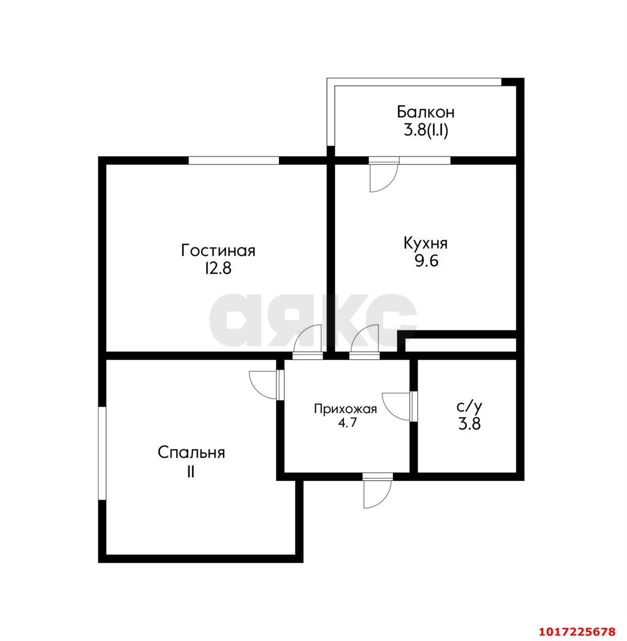 Фото №20: 2-комнатная квартира 45 м² - Краснодар, Прикубанский внутригородской округ, мкр. ЖК Улыбка, ул. имени Героя Георгия Бочарникова, 2