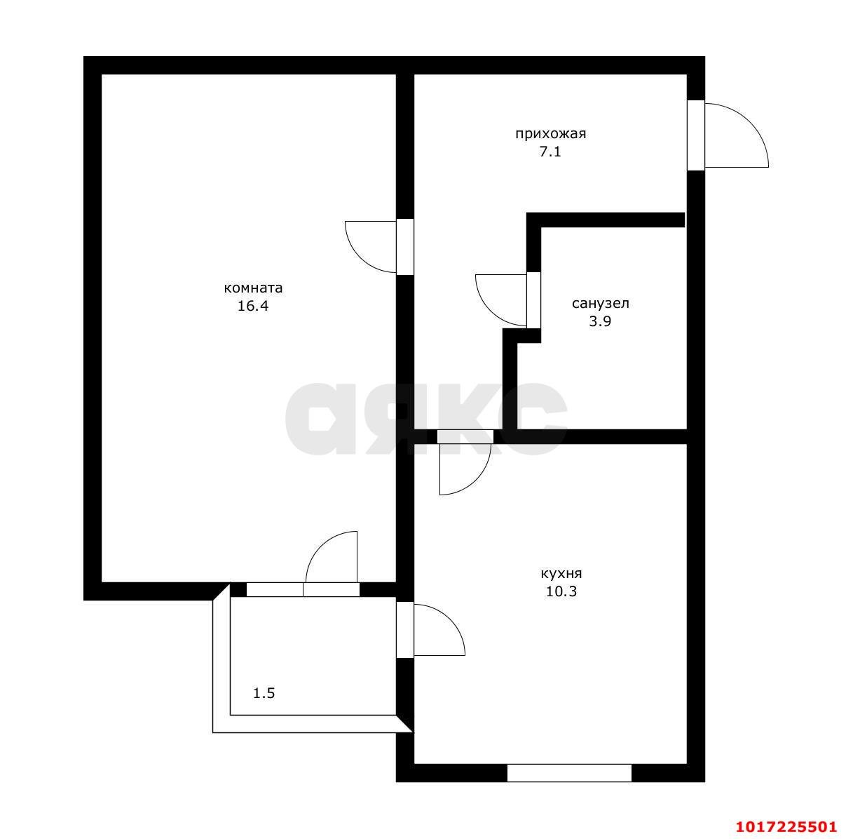 Фото №13: 1-комнатная квартира 40 м² - Краснодар, Прикубанский внутригородской округ, мкр. Музыкальный, ул. Московская, 158/3