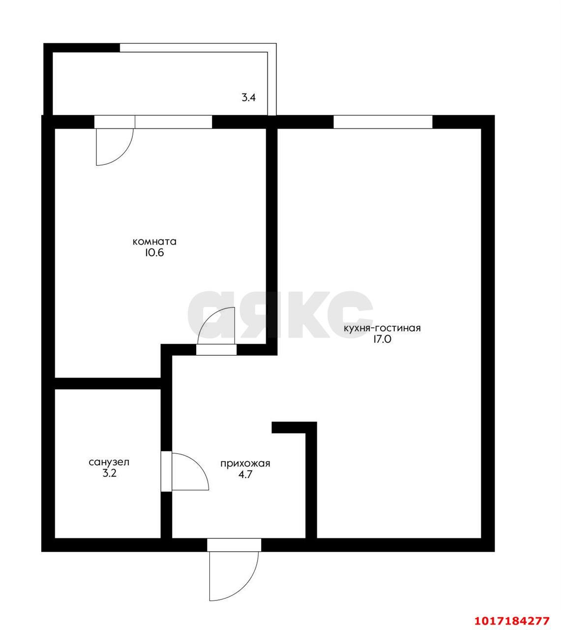 Фото №11: 1-комнатная квартира 38 м² - Новая Адыгея, мкр. ЖК Дарград, ул. Тургеневское шоссе, 33/3к13
