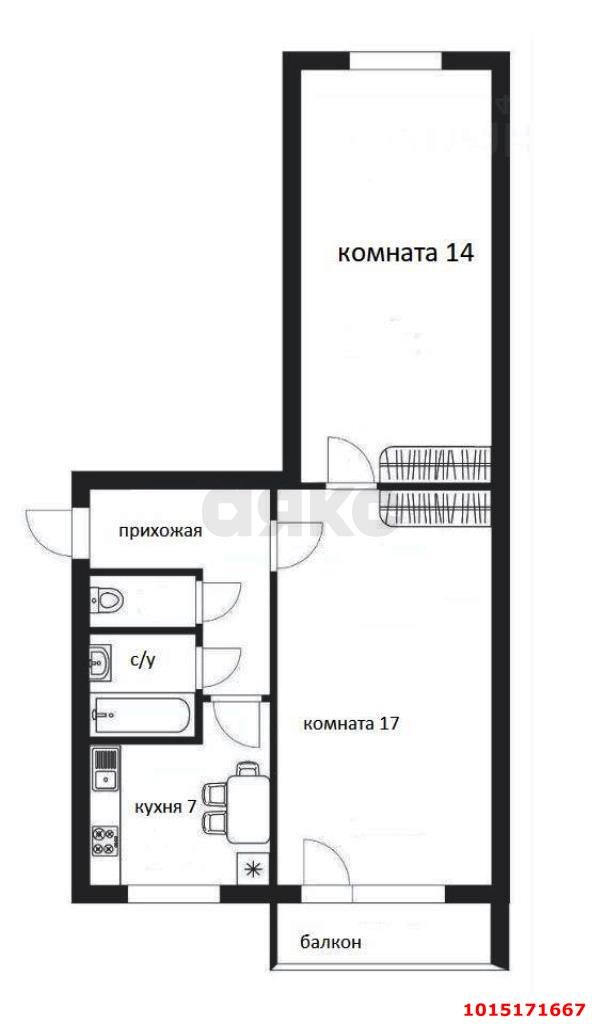 Фото №6: 2-комнатная квартира 49 м² - Краснодар, Карасунский внутригородской округ, мкр. Гидростроителей, ул. Трудовой Славы, 8
