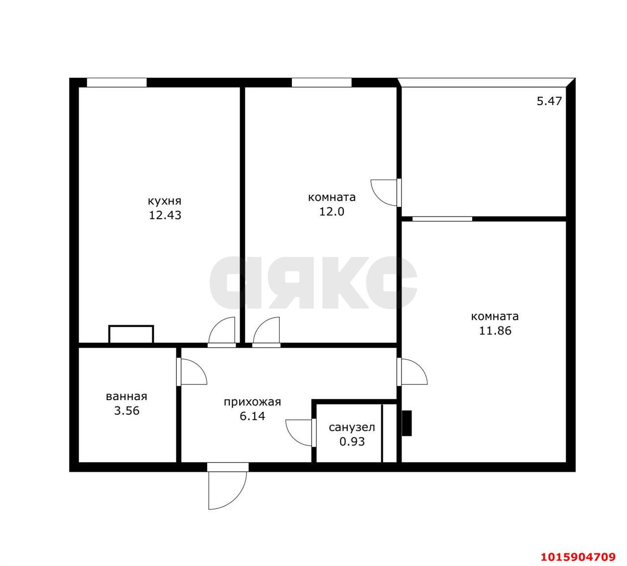 Фото №2: 2-комнатная квартира 51 м² - Краснодар, Карасунский внутригородской округ, Черёмушки, мкр. ЖК Привилегия, ул. Селезнёва, 4/15к2