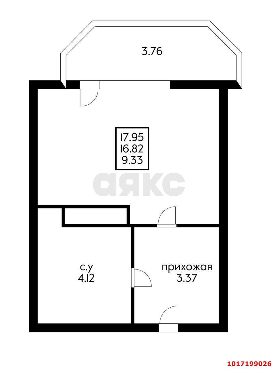 Фото №3: Студия 20 м² - Краснодар, Прикубанский внутригородской округ, Славянский, мкр. Светлоград, ул. Красных Партизан, 1/4к16