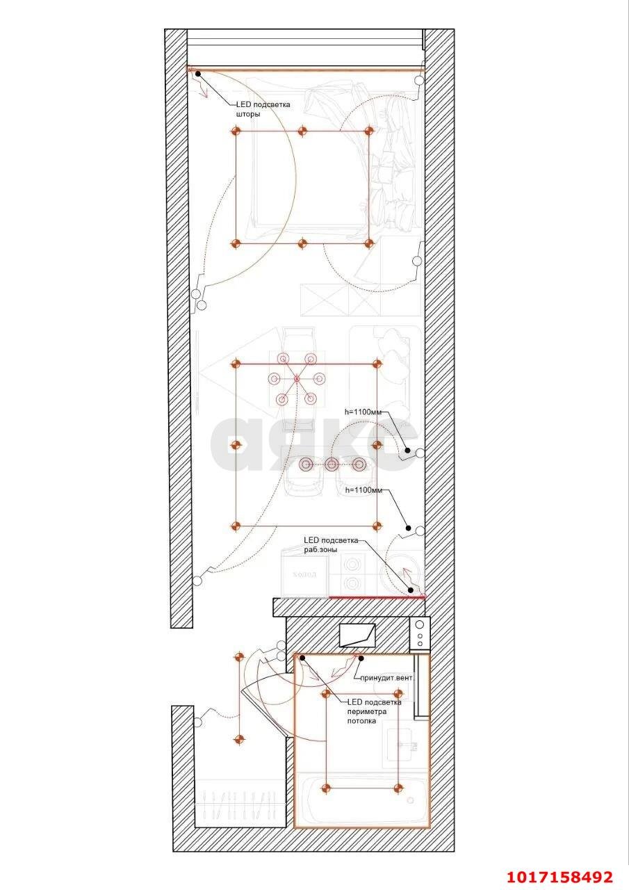 Фото №17: Студия 31 м² - Краснодар, Прикубанский внутригородской округ, мкр. Догма Парк, ул. Марины Цветаевой, 1
