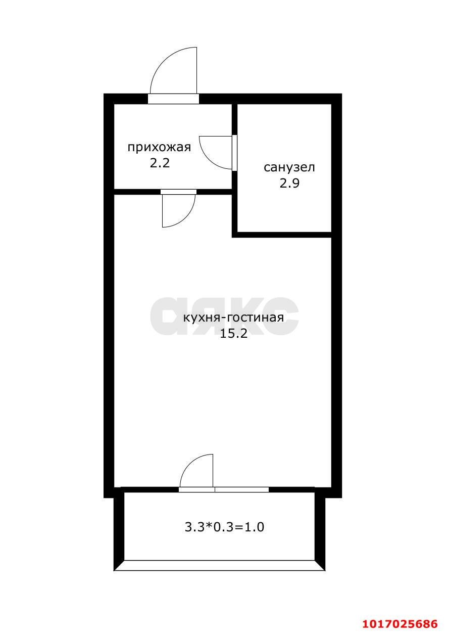Фото №5: Студия 20 м² - Новая Адыгея, мкр. жилой комплекс Родной Дом, ул. Бжегокайская, 31/8к2