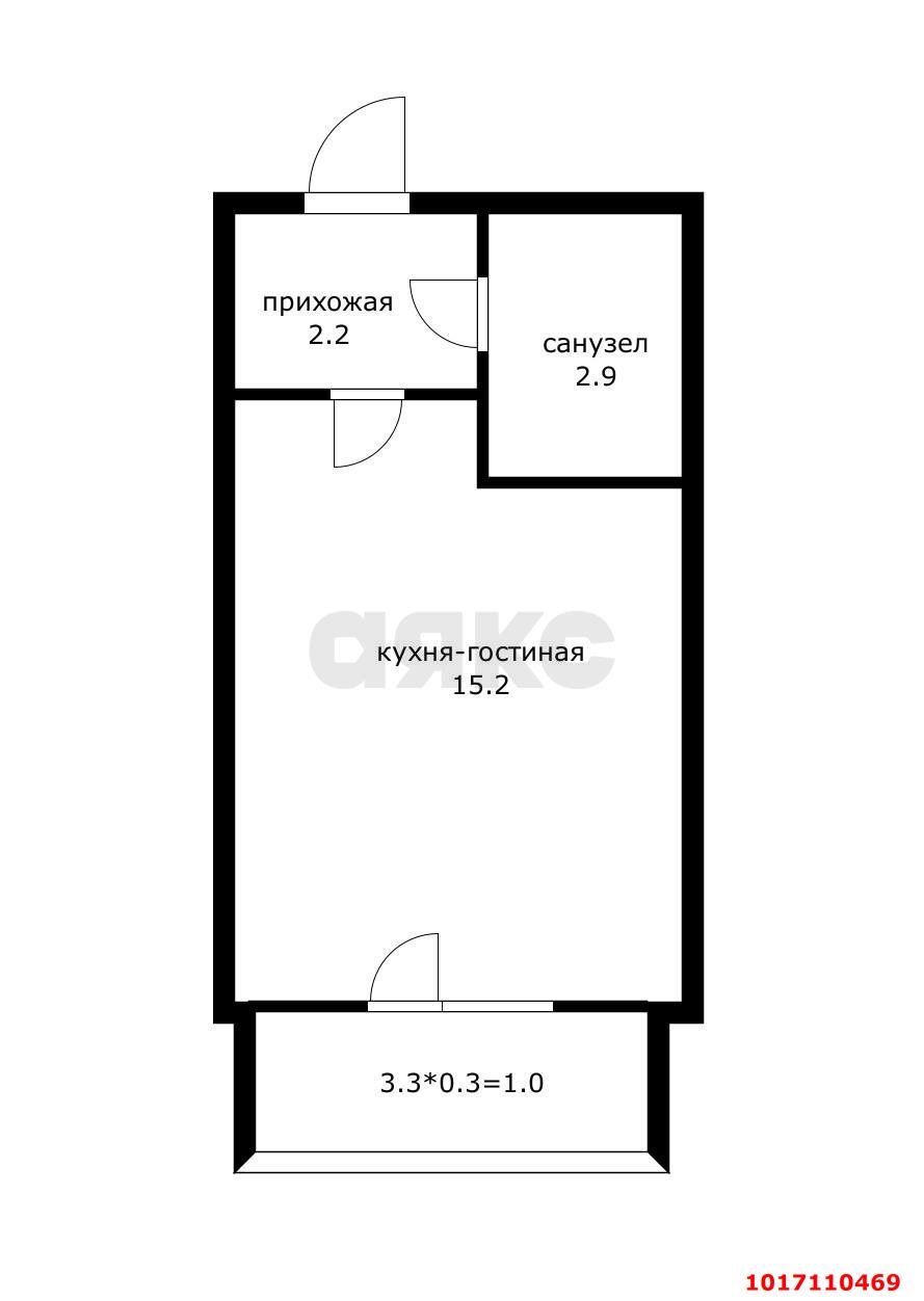 Фото №5: Студия 20 м² - Новая Адыгея, мкр. жилой комплекс Родной Дом, ул. Бжегокайская, 31/8к2