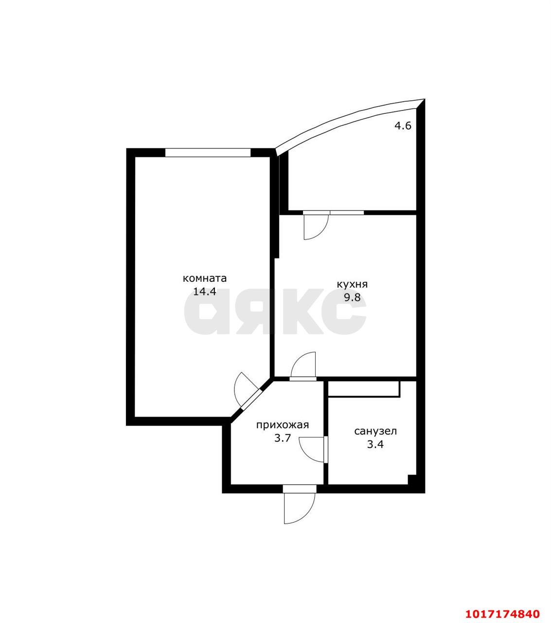 Фото №6: 1-комнатная квартира 31 м² - Краснодар, Прикубанский внутригородской округ, мкр. жилой комплекс Самолёт-5, ул. Константина Гондаря, 105