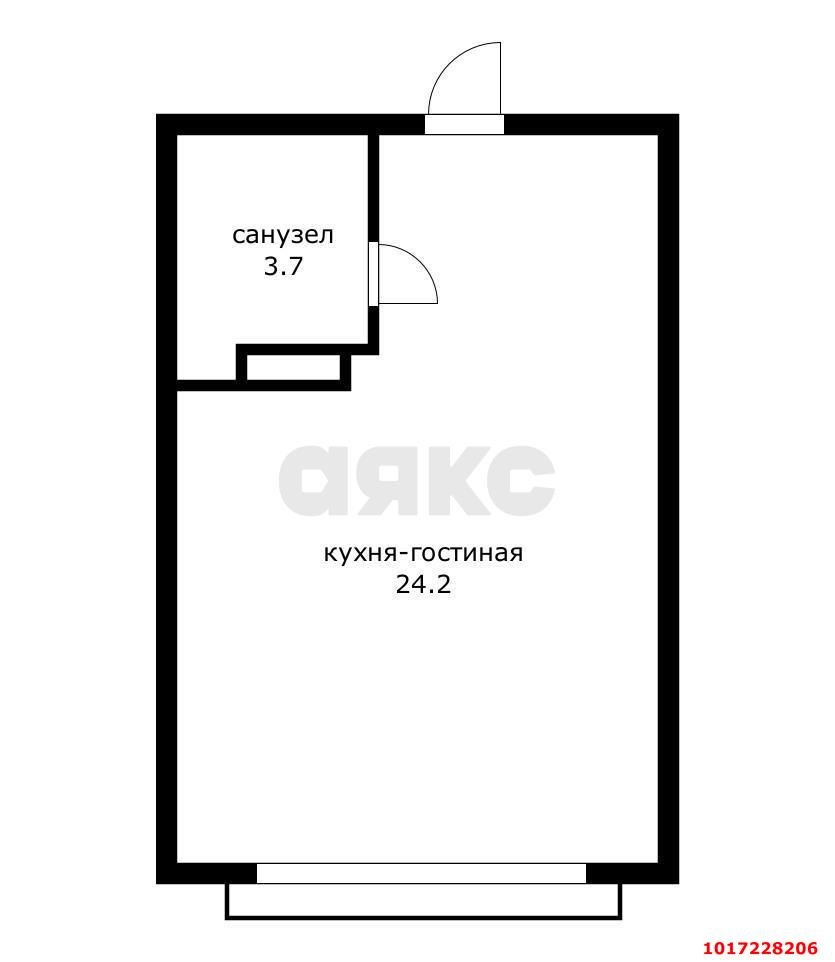 Фото №7: Студия 27 м² - Краснодар, Прикубанский внутригородской округ, мкр. жилой комплекс Самолёт-6, ул. Ивана Беличенко, 86к2